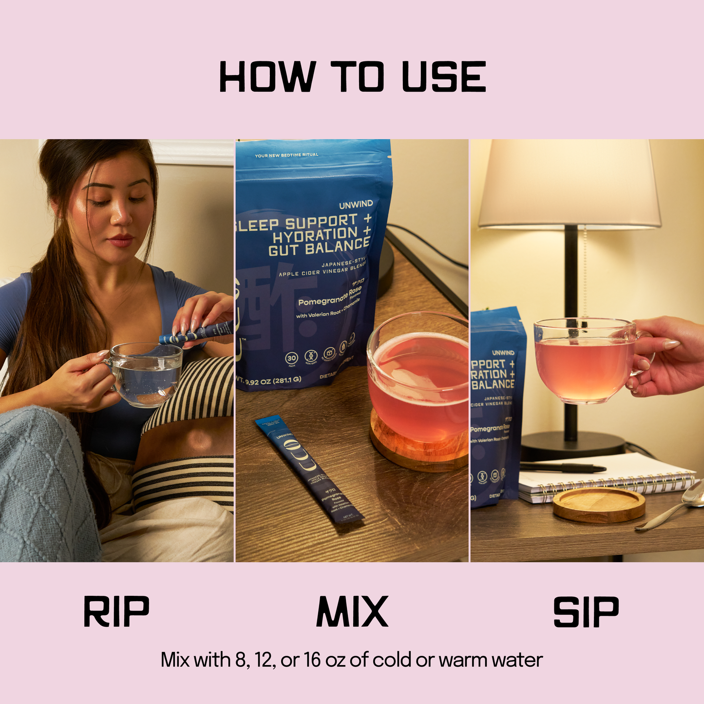 SLEEP SUPPORT + HYDRATION + GUT BALANCE