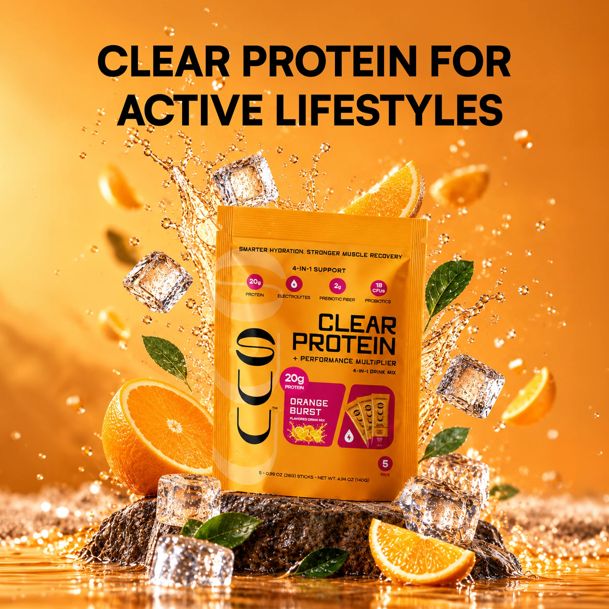 Clear Protein - Orange Burst