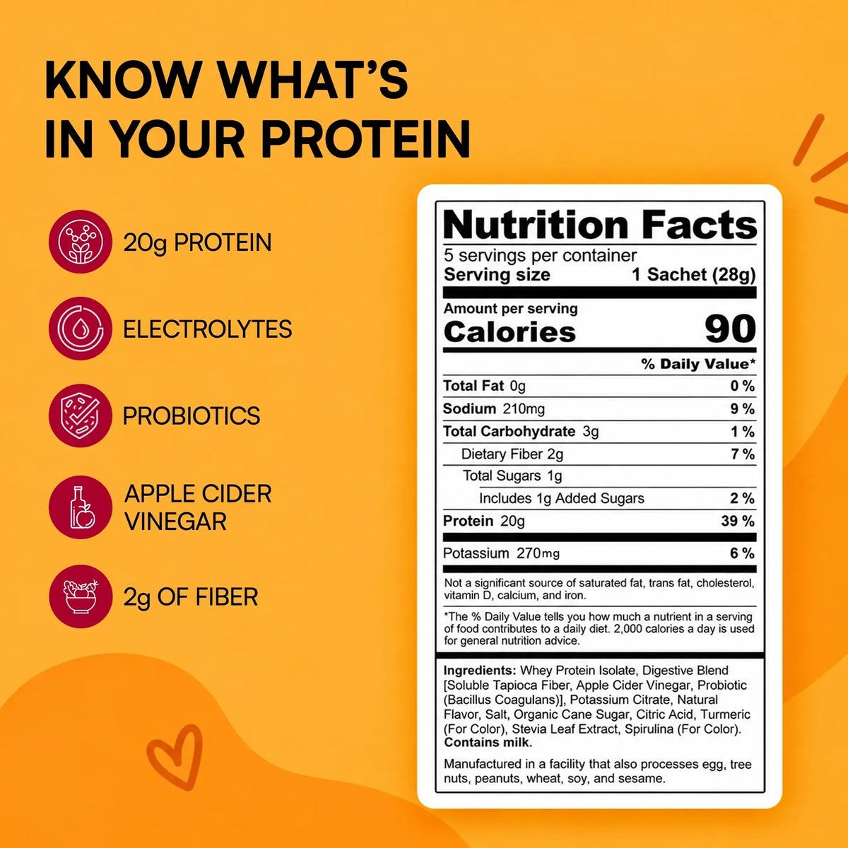 Clear Protein - Orange Burst